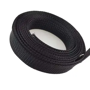 Flame Resistant Dia. 13mm/16mm/18mm Woven Cable Wrap Braided Cable Sleeve