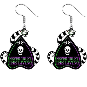 ต่างหูรูปงูวิเศษชุบเงิน 1 คู่ สำหรับฮาโลวีน อะคริลิค รูปหลุมศพ โอยาจิ ทันสมัยสำหรับผู้หญิง ของขวัญวันเกิด - Product Image 1