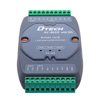 Konverter perlindungan komunikasi DTECH isolasi fotoelektrik aktif RS232/RS485 ke 2 port HUB RS485