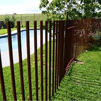 Panel de Corten para Construcción Exterior, Postes Rústicos para Puertas de Jardín, Rieles para Cercas, Herrajes para Cercas de Patio