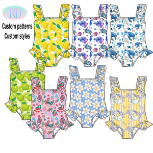 Traje de Baño de Una Pieza para Niñas, Ropa de Playa Linda para Niñas Pequeñas, UPF 50+, Nailon y Elastano, para Piscina y Playa, Venta al por Mayor, Personalizado OEM - Product Image 2
