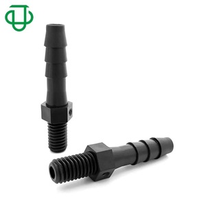 Joint d'expansion en caoutchouc fileté M8 en plastique PP JU, connecteur de tuyau d'eau de 32 mm, tube flexible noir - Product Image 1