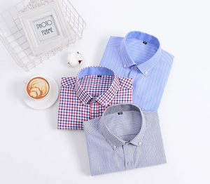Camisa Oxford Casual de Corte Ajustado para Hombre, 100% Algodón, Estilo Sin Plancha, Resistente a las Arrugas, Diseño a Rayas de Espiga, Manga Larga, ODM - Product Image 3
