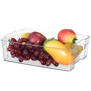 Plastic Refrigerator Storage Box Fridge Storage Bins Kitchen Organiser Pantry Organizers Home Storage Container Clear Wholesale