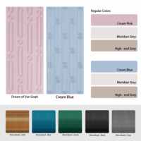 Meilleures ventes : Panneaux muraux en PVC 3D à grille en arc, étanches, 2800mm*1220mm, installation facile, texture cannelée, design moderne, pour la maison