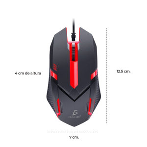 ELE-GATE Gaming <b>Mouse</b> <b>Wired</b> USB Red LED Breathing Light Ergonomic Design - Product Image 3