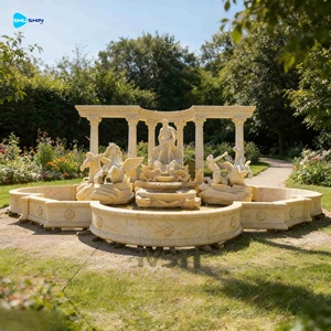 Fontana da Giardino Esterna su Misura con Statua di Poseidone in Marmo, Fontana d'Acqua per Laghetto, Fontana di Trevi - Product Image 6