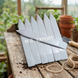 Lot de marqueurs de plantes en céramique pour jardin, forme rectangulaire blanche, durables, émaillés, décoration rustique pour la maison - Product Image 3