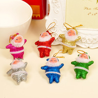 Ornamen Gantung Natal Grosir, Boneka Santa Claus Mini, Hiasan Gantung untuk Pohon Natal, Rumah, Pesta Liburan