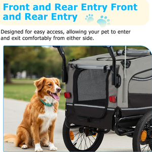 अनुकूलित पालतू ट्रेलर फोल्डेबल लोहा स्टील तीन-पहिया कुत्ते बिल्ली साइकिल ट्रेलर के लिए जॉगर कार्ट ट्रॉली - Product Image 5