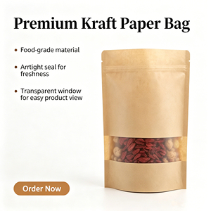 Sacchetto Stand-Up in PET+<span class=keywords><strong>AL</strong></span>+PE per Alimenti con Finestra Trasparente, Chiusura Zip Richiudibile, Stampa Rotocalco Personalizzata, Antiumidità per Snack, Caffè in Grani, Noci - Product Image 3