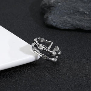 Anillo de Bambú con Cristal Abierto, Estilo Moderno, Ligero, Lujoso, Elegante, Unisex, <span class=keywords><strong>Nuevo</strong></span>, de <span class=keywords><strong>Instagram</strong></span> - Product Image 2