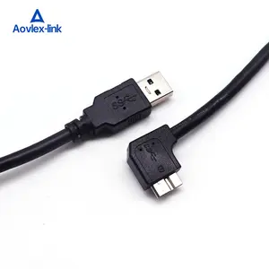 USB 3.0 A Male to Micro B 90 Degree Right angled External Hard Drive Cable