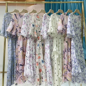 <strong>Sweet</strong> Floral Dress Bales French Skirts Wholesale Second Hand Clothing in Bales Used Women Dresses - Product Image 3