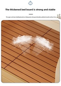 Giường tầng hiện đại bằng gỗ chắc chắn dành cho trẻ em, bán chạy, màu xám, dành cho ký túc xá - Product Image 6