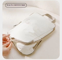 Ensemble de rangement de voyage portable personnalisé de 5 pièces, sac de toilette, cubes de compression pour organiser les vêtements