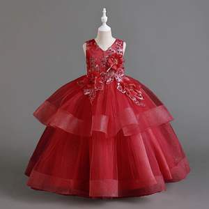 Abito Estivo Rosa Lungo <span class=keywords><strong>da</strong></span> Damigella <span class=keywords><strong>per</strong></span> <span class=keywords><strong>Bambina</strong></span>, Costume <span class=keywords><strong>da</strong></span> Principessa <span class=keywords><strong>per</strong></span> Cerimonie e Feste di Matrimonio - Product Image 5