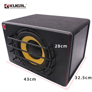 Subwoofer de voiture KUERL 10 pouces 4 ohms, double bobine, 12V haute puissance, boîtier MDF pour amélioration audio automobile - Product Image 1