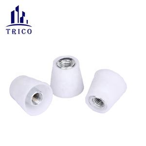 Plastik D Konili Beton Kalıp Bağları, İç Ünite Düz Nervürlü Pul ile D Kalıp Bağları - Product Image 1