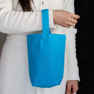 Bolsa de Mano de Lona de Algodón Plegable Ecológica al por Mayor para Mujer, Mini Bolsa de Compras Reutilizable con Diseño Personalizado y Logotipo - Product Image 5
