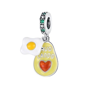 Colgantes de Joyería de Tungsteno Plateado Serie Frutas (Aguacate y Cereza) para Pulseras de Cuentas DIY, Regalo, Más Vendidos - Product Image 5