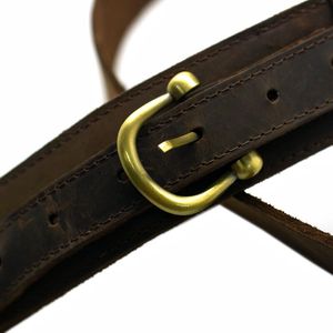 Correas de guitarra eléctrica acústica ajustables de cuero genuino de alto grado Cinturones de bajo - Product Image 3