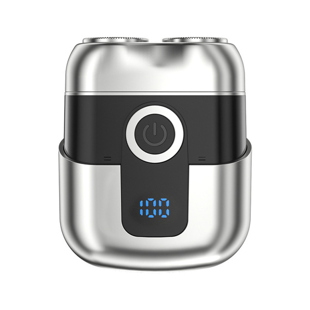 New Magnetic 2 Rotary Blades Usb Electric Shaver Rechargeable Mini Portable Face Cordless Shavers Ce Rohs