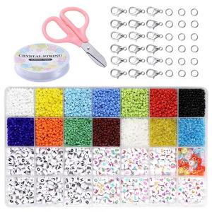 DIY Seed Beads 28-Compartment Box <b>Set</b> Solid Color Enameled Glass Beads For Jewelry Making Bracelets Necklaces Accessories - Product Image 5