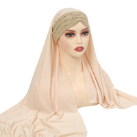 CCY Nouveau Modèle Hijabs Mode Instantanée à Paillettes pour Femmes Écharpe Musulmane Douce Dubaï Turban Couvre-chef Hijab