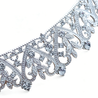 Diadème de mariée romantique en forme de cœur en cristal argenté, couronne de mariage en strass pour la Saint-Valentin, cosplay Reine des Cœurs
