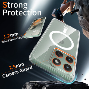 Funda Magnética Transparente para Teléfono <span class=keywords><strong>Motorola</strong></span> Moto Edge 70 5G, Delgada, 2 en 1, Híbrida de TPU+PC, Antiarañazos, Antigolpes, Protectora - Product Image 3