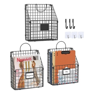 Étagère murale créative classique en fer forgé, grille en forme de cube, 1 niveau, imperméable, pour le rangement de livres, journaux et magazines, décoration de la maison - Product Image 4
