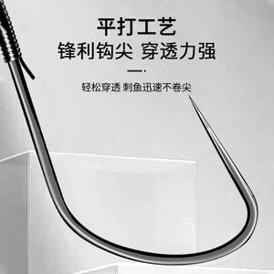 Ensemble d'hameçons doubles pré-noués anti-emmêlement sans ardillon, style dents de loup, pour la pêche en eau douce dans les réservoirs et les étangs - Product Image 4