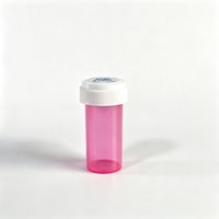 Flacon de pharmacie rose réversible CR résistant aux enfants pour le stockage de médicaments et de capsules, boîte de pharmacie rose anti-UV