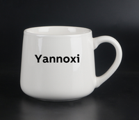 Mug en céramique en forme de pomme de couleur macaron, résistant aux micro-ondes et aux hautes températures, impression et gravure de logo personnalisés pour cadeau