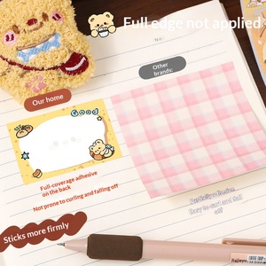 กระดาษโน้ตแบบฉีกได้ลายหมีครีมน่ารัก สำหรับนักเรียน/สำนักงาน/บันทึกข้อความ - Product Image 3