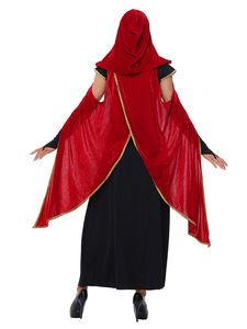 Capa de Vampiro para Adultos, Estilo Europeo y Americano, Color Negro y Rojo Oscuro, Disfraz Gótico de Halloween, Bruja Vampiro - Product Image 5