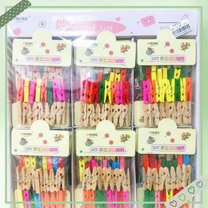 Pinzas de Madera para Manualidades, Colores Variados, para Proyectos Infantiles, Suministros Hechos a Mano, 30 Bolsas, Venta al Por Mayor - Product Image 1