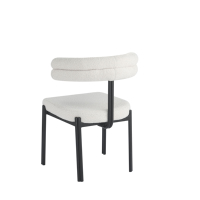 Chaise de salle à manger en promotion, noir mat, pieds en fer fins et droits, mobilier d'appoint pour projets de restauration, vente en gros