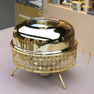 <span class=keywords><strong>Chauffe</strong></span>-plats rond en or de luxe pour hôtel, <span class=keywords><strong>chauffe</strong></span>-plats pour buffet, <span class=keywords><strong>chauffe</strong></span>-plats pour mariage, traiteur - Product Image 6