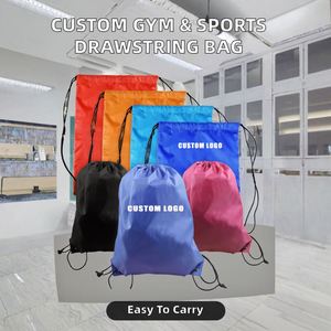Sacs à dos de sport personnalisables en polyester avec cordon de serrage, imperméables en tissu Oxford, pour marathon et publicité promotionnelle - Product Image 6