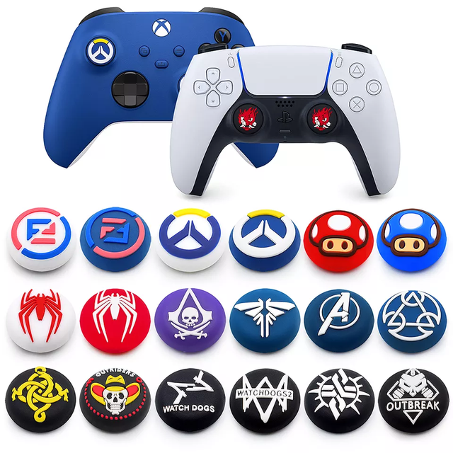 Factory Wholesale Custom New Silicone Thumbstick Analog Grip Cover for PS5 / PS4 / X-360 / XSS / XSX Joystick Gamepad