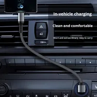 Câble 2-en-1 en nylon double Type-C/USB2.0 de 0,2m/0,5m pour iPhone 14/15/16/17 Pro, utilisation en voiture/banque d'alimentation