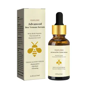 Venom d'abeille hydratant Anti-rides Essence vitamine C sérum estompe les ridules répare la matité hydrate resserre le vieillissement blanchissant