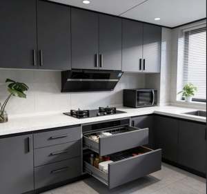 Customized American Style <b>Kitchen</b> Storage Cupboard <b>Cabinet</b> Prefab Storage Solid Wood <b>Kitchen</b> <b>Cabinet</b> Factory Custom Made - Product Image 4