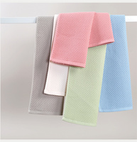 Pur coton gaufré essuie-mains 34*74cm gros absorbant doux séchage rapide ménage nid d'abeille main serviettes pour le visage