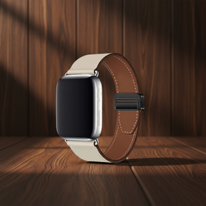 Cinturini per <span class=keywords><strong>Apple</strong></span> <span class=keywords><strong>Watch</strong></span> <span class=keywords><strong>Ultra</strong></span> 2, Accessori di Lusso, Fibbia Magnetica a Sgancio Rapido, Bracciale in Vera <span class=keywords><strong>Pelle</strong></span> - Product Image 5