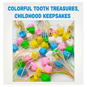 ขายส่ง 10 ชิ้น สร้อยคอกล่องเก็บฟันน้ำนมพลาสติกหลากสี กล่องใส่ฟันจิ๋ว ของที่ระลึกสำหรับเด็ก เก็บฟันหลุด - Product Image 2