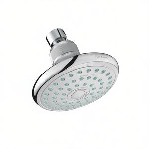 Cabezal de ducha Izar cromado de 116 mm de diámetro con múltiples boquillas de pulverización para uso en bañeras y baños - Product Image 2
