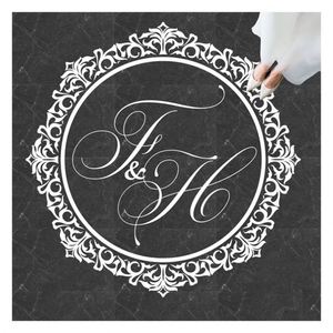 Autocollant en vinyle personnalisé pour mariage, lettres imperméables, initiales, autocollants de nom pour la piste de danse, décoration de mariage - Product Image 2